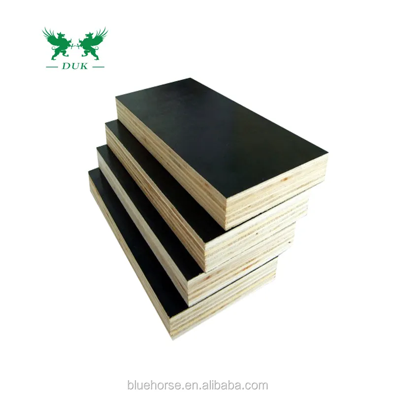 1220*2440mm Black Film Faced Plywood Poplar Core With Two Time Hot Press