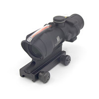 ACOG 4X32 yüksek çözünürlüklü büyüteç kapsam kırmızı gerçek Fiber optik çelik damga kapsamı