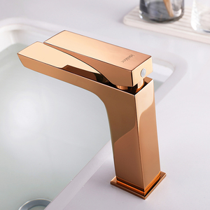 Grifo Monomando de Latón <span class=keywords><strong>en</strong></span> Oro Rosa para Lavabo, Montaje <span class=keywords><strong>en</strong></span> Cubierta, Mezclador de Agua Fría y Caliente, Moderno para Baño y Hotel - ¡Gran Oferta! - Product Image 3