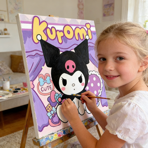 Pintura al Óleo DIY <span class=keywords><strong>para</strong></span> Niños, Personajes de Dibujos Animados y Películas, <span class=keywords><strong>Pintar</strong></span> por Números, 20*20cm, Marco Interior, Kit de Arte <span class=keywords><strong>para</strong></span> Colorear en Lienzo, Regalo - Product Image 1