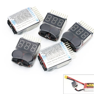 Điện áp thấp Tester Volt Meter Màn hình Lipo Checker buzzer báo động 1-8S phạm vi cho RC LiPo pin điều khiển từ xa đồ chơi 9 gam trọng lượng - Product Image 6