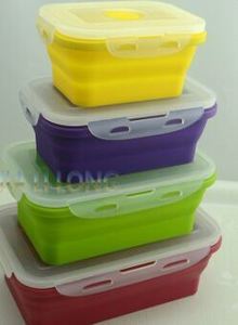 Lonchera de Silicona Plegable, Recipientes de Almacenamiento de Alimentos de Silicona que Ahorran Espacio, Gran Venta - Product Image 3