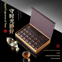 Thé Pu'er Fermenté Wangjiangnan Xinhui Xiaoqinggan en Boules, Coffret Cadeau de 21 Pièces, Vente en Gros, Livraison pour le Festival de la Mi-Automne, Idéal pour les Entreprises