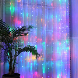 Chaîne de lumières de rideau basse tension, rgby, 1m x 1m, idéale pour la décoration festive et la création d'ambiance chaleureuse. - Product Image 3