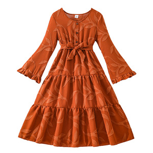 Vestido Cómodo con Volantes en las Mangas y Lazo en la Cintura <span class=keywords><strong>para</strong></span> <span class=keywords><strong>Adolescentes</strong></span>, Uso Diario Informal - Product Image 5