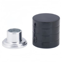 Tapa Magnética Dorada Personalizada para Perfume, Cilindro Brillante de Aluminio de Lujo, Antiderrames, Capacidad de 15 mm, Tapa Metálica para Botellas de Perfume y Cosméticos