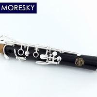 MORESKY Ebony Wood/Grenadilla Professional Clarinet A/La Nickel Silver Surface Customizable Copper-Nickel Soprano Brilliant