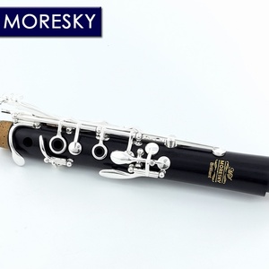 MORESKY Clarinette Professionnelle en Bois d'Ébène/Grenadille A/La, Surface en Nickel-Argent, Personnalisable, Soprano Brillante - Product Image 4