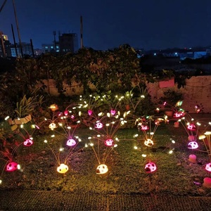 Lumières de jardin carrées à LED imperméables personnalisées pour l'extérieur, décoration de pelouse, éclairage paysager, simulation de balançoire à vent, lumières de lucioles - Product Image 2