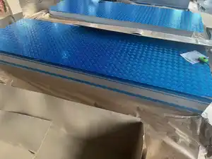 Fabriek Directe Verkoop Gecoat 5 Bar Aluminium Loopvlak Geschilderde Opvouwbare Aluminium Reliëf Plaat Aluminium Diamant Geruite Plaat