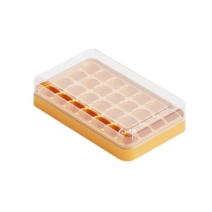 Ice Cube Tray Mold Square Shape Large Capacity With Lid Stackable For Family Use PP Material - Product Image 1