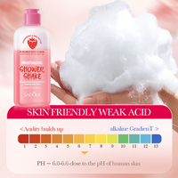 SADOER Gel Douche Moussant Éclaircissant à la Crème de Fraise 300ml Hydratant Nettoyant Doux Peau Normale Usage Quotidien à Domicile