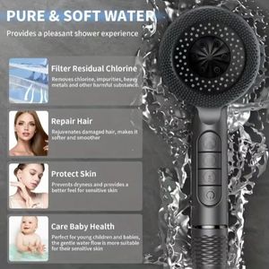 Buse <span class=keywords><strong>de</strong></span> douche à filtration d'eau haute pression à quatre vitesses deux-en-un, bouton <span class=keywords><strong>de</strong></span> pression, filtration pressurisée, coton, robinets <span class=keywords><strong>de</strong></span> douche <span class=keywords><strong>de</strong></span> bain - Product Image 6