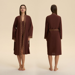 Nuovo Set <span class=keywords><strong>Accappatoio</strong></span> Lungo in Cotone Cloud per Coppie 2026 - Morbido e Confortevole Abbigliamento da Casa Coordinato - Product Image 6