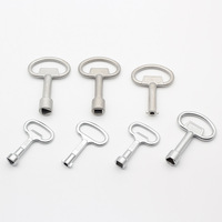 Clé vierge en acier inoxydable 816 pour boîte à outils, porte d'ascenseur, boîte à compteur d'eau, série MS705, forme carrée et triangulaire