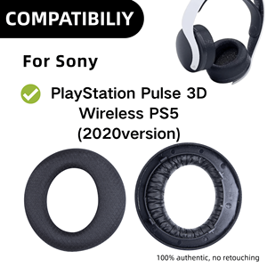 Coussinets en tissu maillé pour <span class=keywords><strong>Sony</strong></span> PlayStation 5 Pulse <span class=keywords><strong>PS5</strong></span> <span class=keywords><strong>Casque</strong></span> <span class=keywords><strong>sans</strong></span> <span class=keywords><strong>fil</strong></span> 3D Accessoire de remplacement en mousse à isolation phonique - Product Image 2