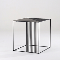 Table basse carrée moderne en fil métallique, meuble de salon et d'hôtel, offre spéciale