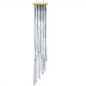 Hemasa Fashions Polished Aluminum Alloy Handmade Beijing Wind <b>Chimes</b> 12 Tube Hanging Irregular Shape <b>Garden</b> Ornament Outdoor - Product Image 1