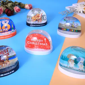 Custom London VietnamTourist Attraction Christmas Full Custom Printing Plastic Snow Globe Souvenir Gift For Kids