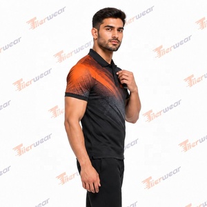Chemises polo sublimées pour hommes, impression intégrale personnalisée, vêtements de sport respirants, chemises polo de golf, performance athlétique pour hommes - Product Image 4