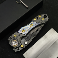 Couteau pliant personnalisable ML T1 DIY, acier Z-Wear, construction Full Tang, bord dentelé, manche en alliage de titane, haute qualité