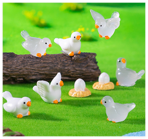 Figurine d'animal miniature en résine, lumineuse, <span class=keywords><strong>oiseau</strong></span> pigeon de dessin animé, aspect réaliste, <span class=keywords><strong>petit</strong></span> jouet, figurine, micro-paysage de jardin - Product Image 4