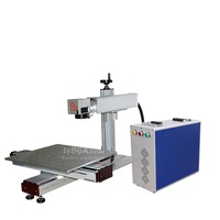 Marqueur à fibre optique série LY-M 20W-120W avec table XY motorisée personnalisée, positionnement par lumière rouge, refroidissement par air pour marquage de plaques signalétiques