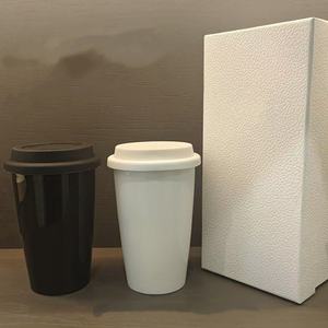 Vaso de Porcelana Blanca de Lujo para Sublimación, Doble Pared Aislada, con Tapa Abatible para Mantener Bebidas Calientes/Frías, para Café y Té - Product Image 1