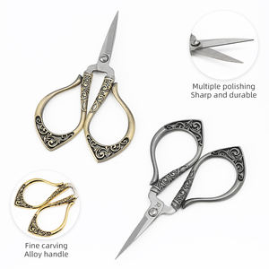 JP <span class=keywords><strong>กรรไกร</strong></span>สำหรับงานตัดเย็บทำจากสเตนเลสสตีลตัดเส้นด้ายสำหรับช่างตัดเสื้อผ้าปักครอสติชแบบวินเทจ - Product Image 2