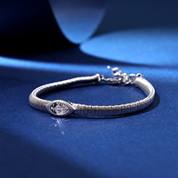 Bijoux Artic faits à la main de haute qualité en argent 925 plaqué or blanc 18 carats avec zircon, bijoux tendance de luxe, bracelet à breloques chrétiennes