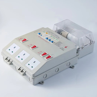 Tableau électrique préfabriqué JUNW pour maison de campagne, triple prise 16A avec indice de protection IP54, 220V, prêt à l'emploi intérieur/extérieur