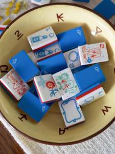 Miss Cowgirl 160 Set Blu Lusso Moderno Pieghevole Fatto a Mano Portatile in Acrilico con Tessere da Mahjong per Intrattenimento e <span class=keywords><strong>Feste</strong></span> - Product Image 5