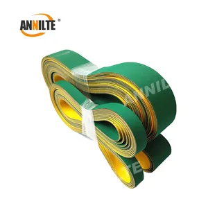 Annilte 1.8mm 두께 녹색 노란색 폴리 아미드 고무 샌드위치 컨베이어 플랫 벨트 섬유 기계 전송