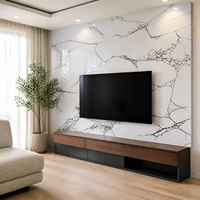 Panneau mural en PVC marbré, revêtement UV, haute brillance, imperméable, panneau décoratif pour la décoration intérieure des hôtels et des maisons