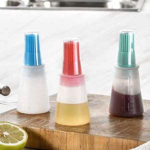 Pinceau à huile en silicone avec couvercle gradué, durable, marque Jy, pour la cuisine, le barbecue, la pâtisserie et l'assaisonnement, outil de cuisine - Product Image 2