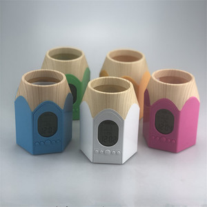 Haonan Office Supplies Store Wooden Pen Holder With Digital Clock And <b>Calendar</b> For Desk Use In Multiple Colors - Product Image 1