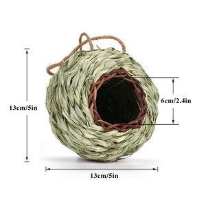 Nichoir sphérique écologique très populaire et très vendu. Nichoir à oiseaux créatif en feuilles tressées pour l'éducation précoce et le jardinage - Product Image 2