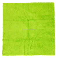 Chiffon de nettoyage en microfibre pelucheuse 70/30 500GSM 16x16 pouces, fabriqué sur mesure, haute absorption d'eau, séchage rapide, sans bordure, pour voitures