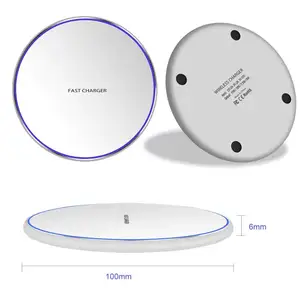 With CE ROSH Factory Price High Quality QI Wireless Charger For Smart Phone Metal Wireless Charging