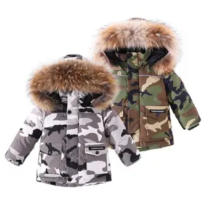 2022 Брендовое зимнее пальто, детская куртка для маленьких мальчиков, зимняя одежда, камуфляжная детская одежда, водонепроницаемая детская утепленная зимняя одежда