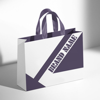 Emballage de cadeau avec logo personnalisé sac en papier à provisions vente en gros de papier fantaisie de luxe avec poignée en ruban