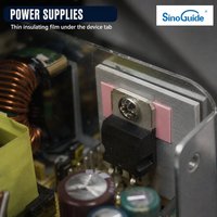 Feuille d'isolation en silicone et fibre de verre TCP-160F2, coussin thermique TIM enduit de silicone pour la gestion thermique électrique haute tension (94)