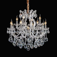 Lustre moderne en cristal et verre suspendu pour hôtel, salon, décoration de mariage - Maria Theresa Small