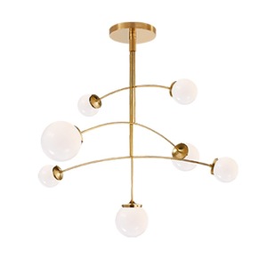 Lámpara de Techo de Cristal Ovalada Grande Estilo París Flea Market para Entrada, Sala de Estar y Comedor - Product Image 3