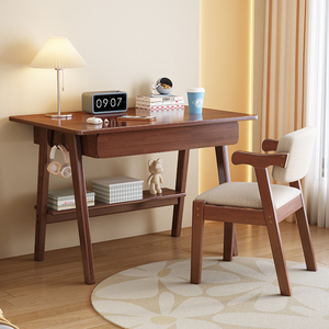 Qisen Nordic Style <b>Desk</b> Solid Wood Rectangle Simple Home Office Study <b>Desk</b> For Bedroom Student <b>Computer</b> <b>Desk</b> - Product Image 3