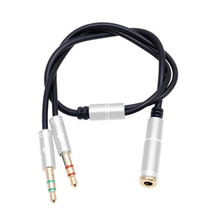 3.5mm 1 to 2 Portable Audio Splitter <strong>Cable</strong> Adapter Mic Adapter Single-hole Mic Audio Y Splitter <strong>Cable</strong> for Computer Headphone Mic - Product Image 3
