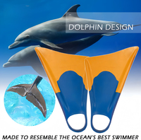 Palmes courtes en caoutchouc Rush Wave pour l'entraînement - Douces et confortables pour enfants et adultes, pour le surf, la plongée, la natation et le snorkeling