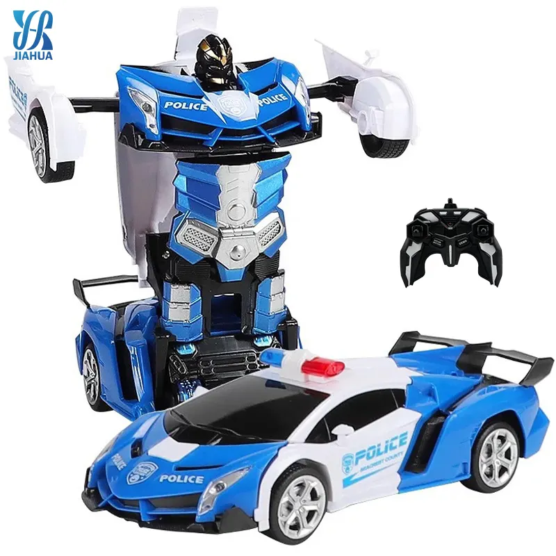 Đồ Chơi Xe Hơi Biến Hình RC Xe Hơi Nút Xoay 360 Độ Đồ Chơi Robot Xe Hơi Điều Khiển Từ Xa Biến Dạng