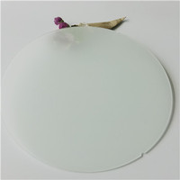 Plateau de table en verre trempé rond givré personnalisé, haute résistance, écologique, pour usage industriel extérieur, café/thé, vente en gros, prix compétitif
