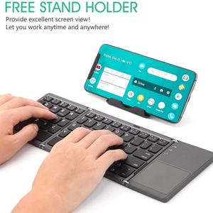 China Wholesale Foldable Mini Wireless <b>Keyboard</b> Trackpad <b>Keyboard</b> Supports Three System Foldable Thin Mini Blue Tooth <b>Keyboard</b> - Product Image 3